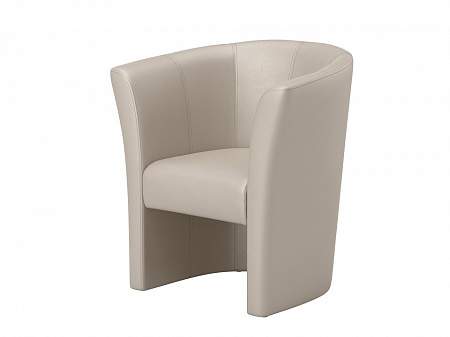 Кресло OrmaSoft, цвет: Экокожа Бежевый перламутр