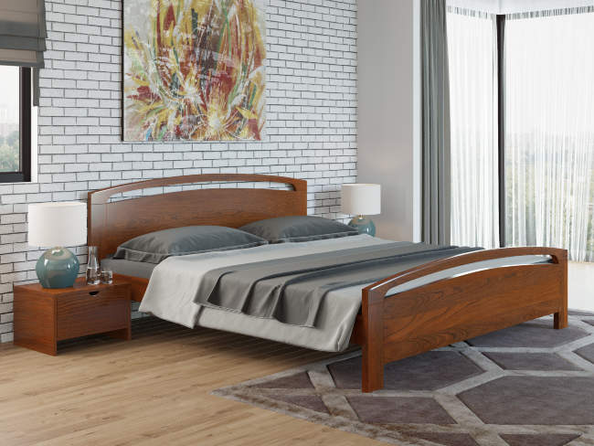 Кровать Веста 1-R, цвет: Массив: Красно-коричневая