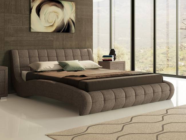 Кровать Nuvola 1, цвет: Глазго коричневый Кровать Nuvola 1, цвет: Глазго коричневый