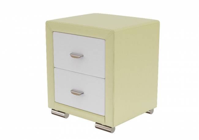 Тумба Orma Soft 2, цвет: Экокожа Кремовый/Белый Тумба Orma Soft 2, цвет: Экокожа Кремовый/Белый