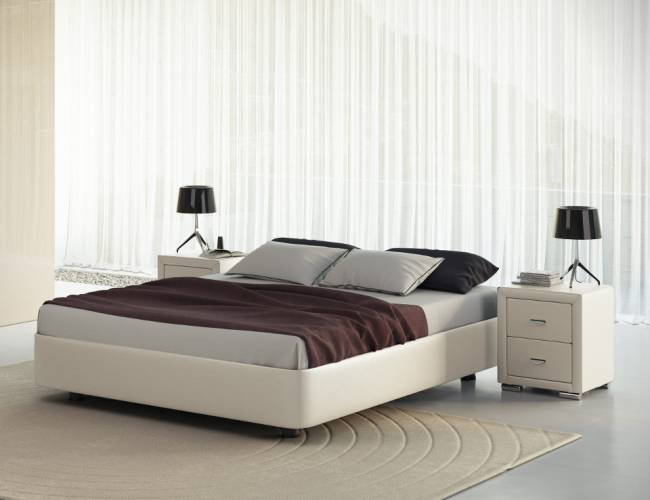 Кровать Rocky Base, цвет: Экокожа Sprinter Pearl