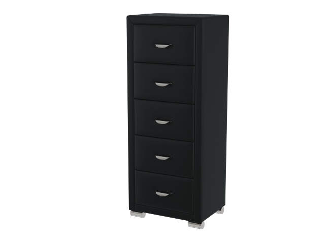 Комод Orma Soft 2 (5 ящиков), цвет:  Экокожа Черный Комод Orma Soft 2 (5 ящиков), цвет:  Экокожа Черный