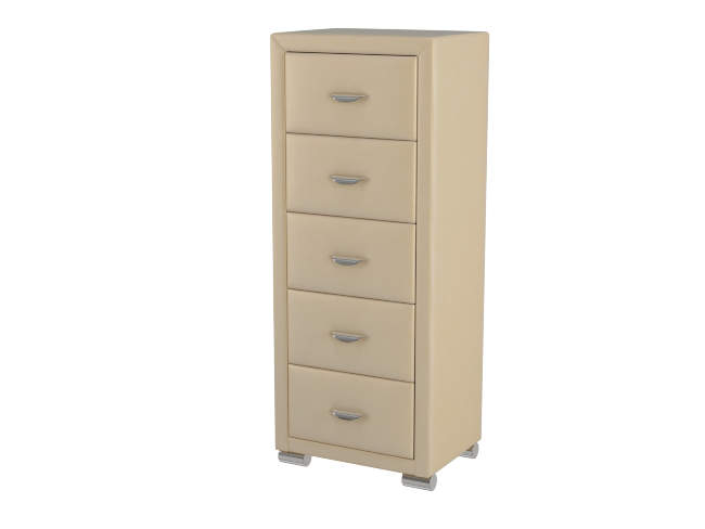 Комод Orma Soft 2 (5 ящиков), цвет: Экокожа Бежевый перламутр Комод Orma Soft 2 (5 ящиков), цвет: Экокожа Бежевый перламутр