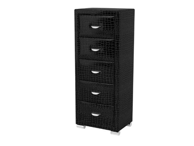 Комод Orma Soft 2 (5 ящиков), цвет: Экокожа Кайман черный Комод Orma Soft 2 (5 ящиков), цвет: Экокожа Кайман черный