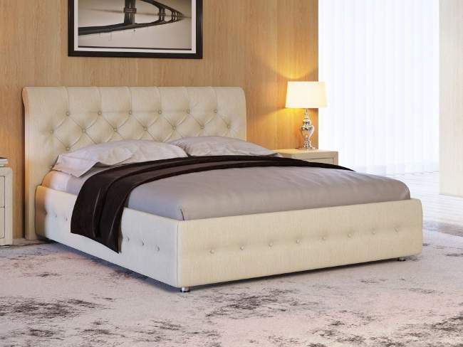 Кровать Life 4, цвет: Глазго Бежевый Кровать Life 4, цвет: Глазго Бежевый