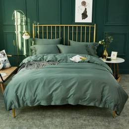 Комплект постельного белья из хлопка Зеленый Комплект постельного белья из хлопка Зеленый
