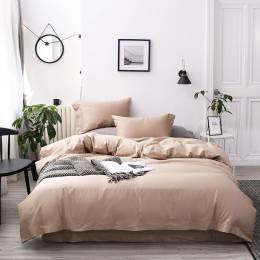 Комплект постельного белья из хлопка Кремовый Комплект постельного белья из хлопка Кремовый