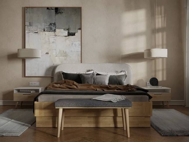 Кровать Lagom Plane Wood с подъемным механизмом Кровать Lagom Plane Wood с подъемным механизмом