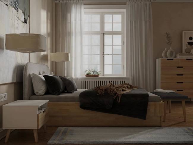 Кровать Lagom Plane Wood с подъемным механизмом Кровать Lagom Plane Wood с подъемным механизмом