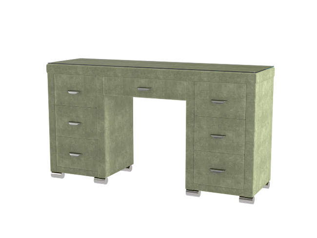 Туалетный стол OrmaSoft 2 (7 ящиков), цвет: Лофти Олива